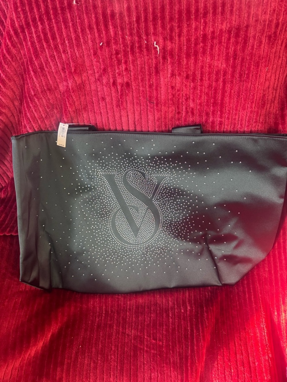 Victoria's Secret Black Tote with Rhinestone VS Logo